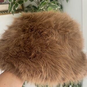 Luxurious Faux Fur Taupe  Hat